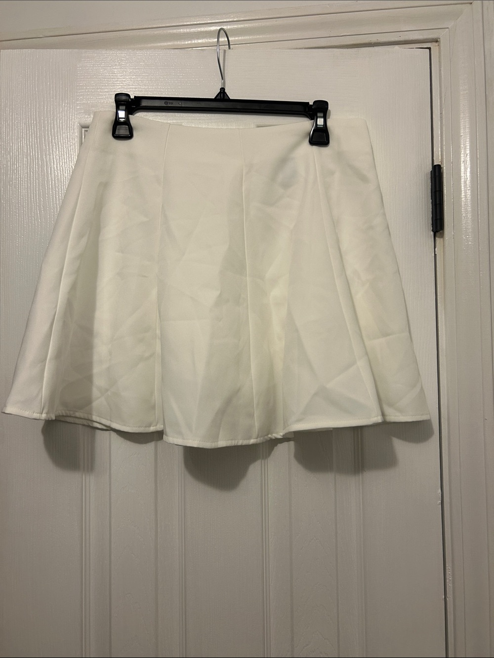 White Pleated Flare Skirt - Women's Skirt